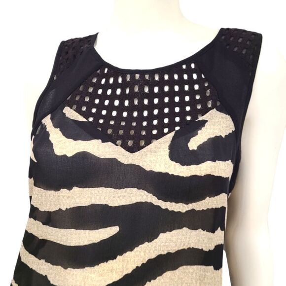 CABI Animal Print Dress Top Size Small - Picture 3 of 5